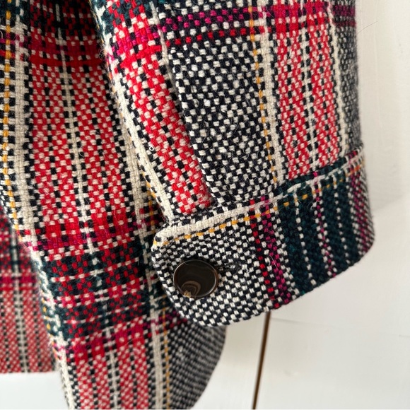 Sezane Izaac Plaid Mid Length Coat Sz 4 NWT - Picture 9 of 16